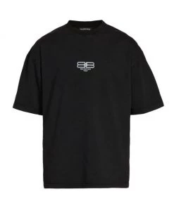 Balenciaga Embroidered Logo T-Shirt For Men