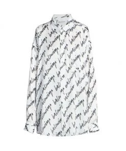Balenciaga Oversized Logo Blouse