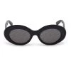 Balenciaga 51MM Oval Acetate Logo Sunglasses