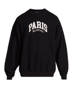 Balenciaga City Paris Logo Sweatshirt For Men