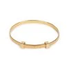 Balenciaga Force Striped Goldtone Logo Bracelet For Men