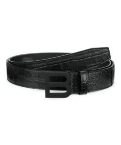 Balenciaga Hour Large Logo-Buckle Belt For Men