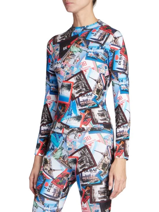 Balenciaga Cities Postcard Long Sleeve Top - Image 4