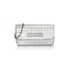 Balenciaga Gossip Metallic Croco-Embossed Leather Wallet-On-Chain