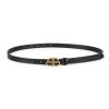 Balenciaga BB Logo Buckle Leather Belt Black