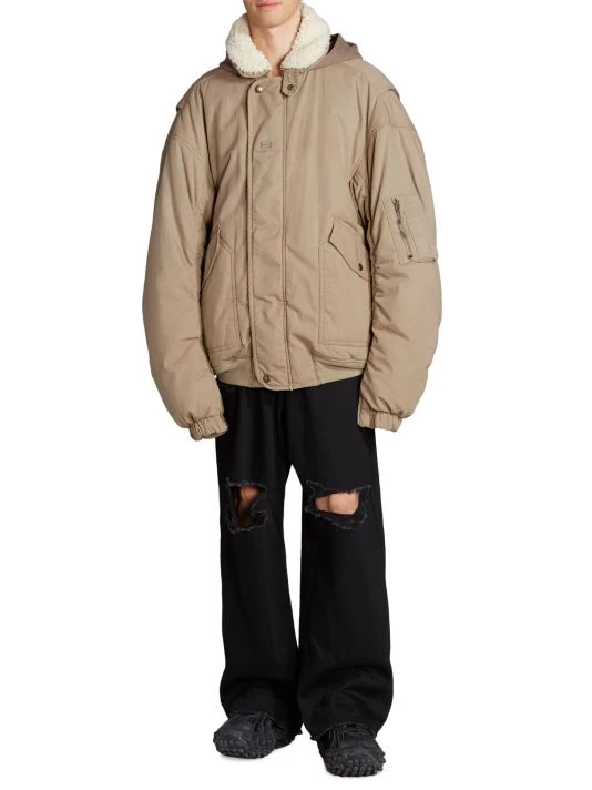 Balenciaga Sherpa Bomber Jacket For Men - Image 2