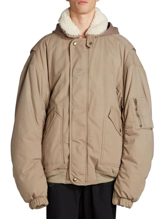 Balenciaga Sherpa Bomber Jacket For Men - Image 3