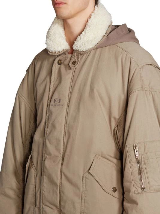 Balenciaga Sherpa Bomber Jacket For Men - Image 6