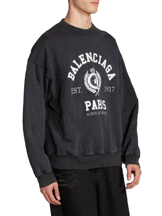 Balenciaga Collegiate Logo Sweatshirt For Men - Image 4