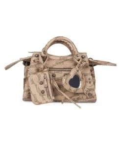 Balenciaga XS Neo Cagole Monogram Leather Satchel