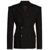 Balenciaga Wool-Blend Double-Breasted Jacket For Men