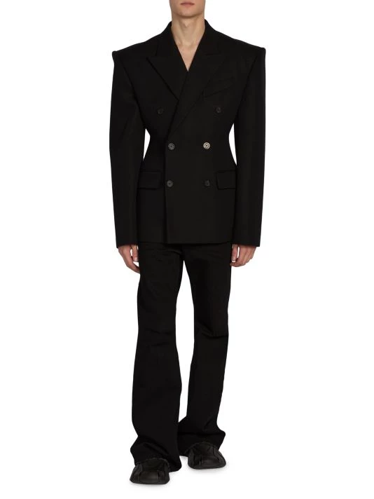 Balenciaga Wool-Blend Double-Breasted Jacket For Men - Image 2