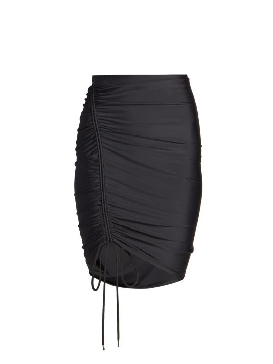 Balenciaga Ruched Stretch Mini Skirt