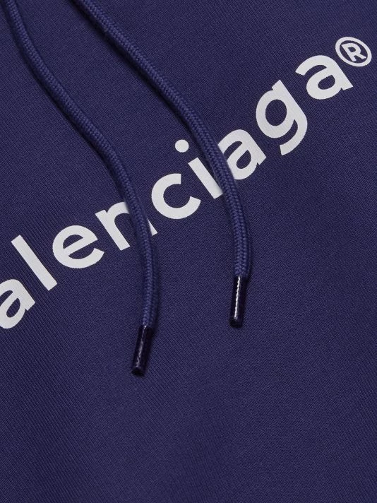 Balenciaga Logo Hoodie For Men Burgundy White - Image 7