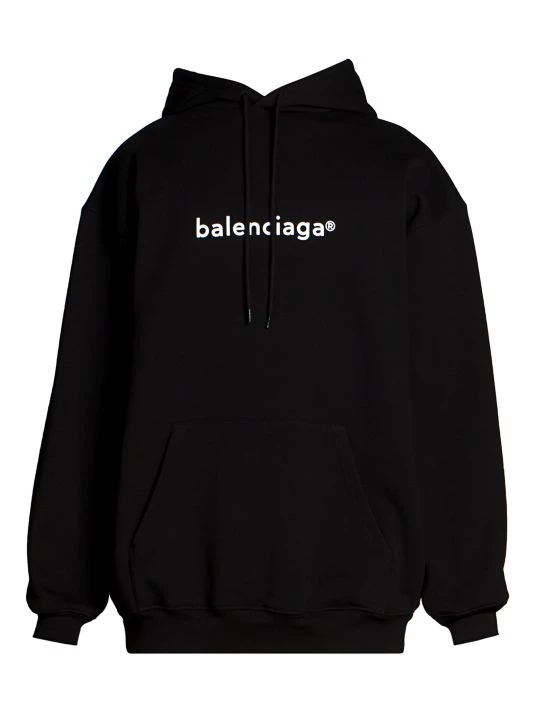 Balenciaga Logo Hoodie For Men Burgundy White - Image 8