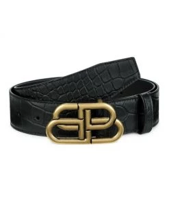 Balenciaga Extra Large Logo-Buckle Belt For Men