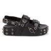 Balenciaga Cagole Leather Sandal Slides For Men