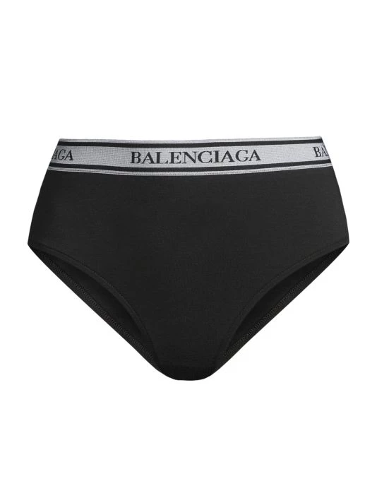 Balenciaga Logo Band High-Waisted Brief White