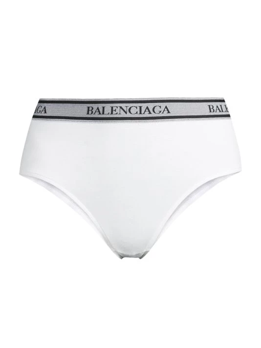 Balenciaga Logo Band High-Waisted Brief White - Image 4