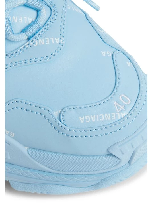 Balenciaga Allover Logo Triple S Sneakers For Men White Black - Image 6