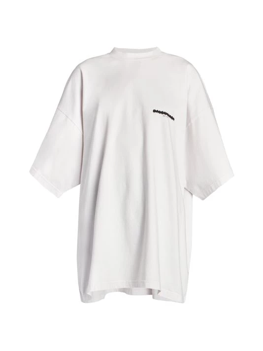 Balenciaga Logo Oversized Crewneck T-Shirt