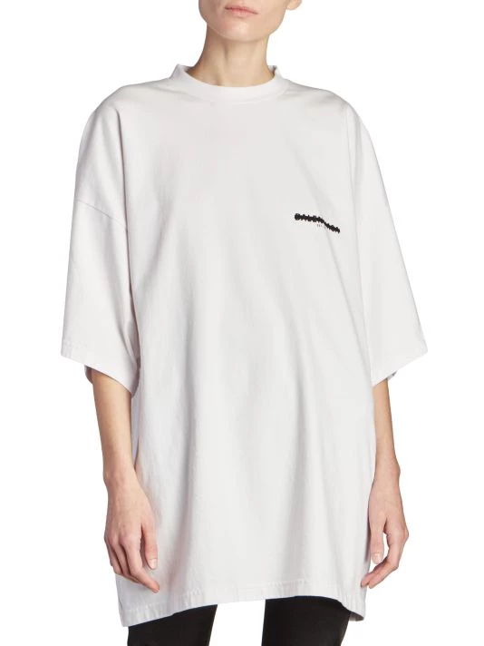 Balenciaga Logo Oversized Crewneck T-Shirt - Image 2