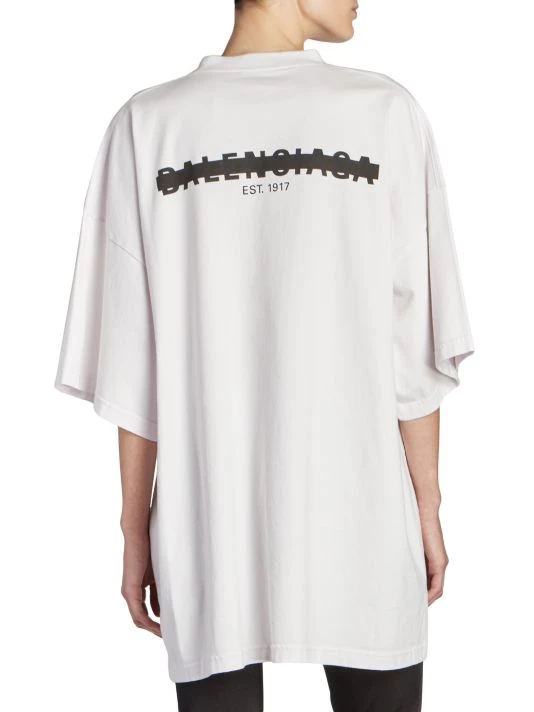 Balenciaga Logo Oversized Crewneck T-Shirt - Image 4