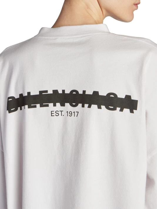 Balenciaga Logo Oversized Crewneck T-Shirt - Image 5