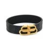 Balenciaga BB Leather Thin Bracelet