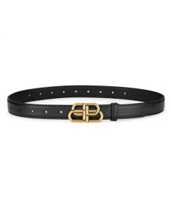 Balenciaga BB Thin Leather Belt