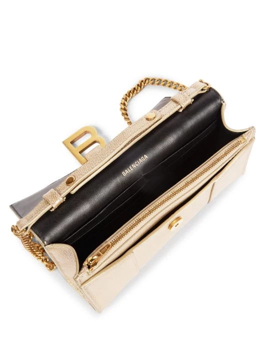 Balenciaga Hourglass Metallic Leather Wallet-On-Chain - Image 3