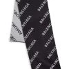Balenciaga Logo-Embellished Wool Scarf For Men