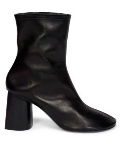 Balenciaga Glove 80 Leather Ankle Boots White