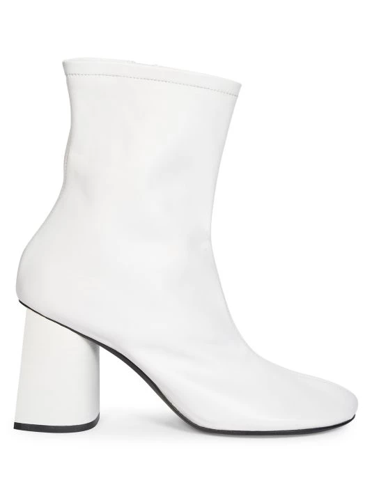Balenciaga Glove 80 Leather Ankle Boots White - Image 3