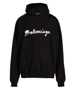 Balenciaga Script Logo Hoodie For Men