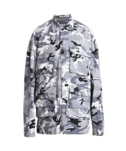 Balenciaga Camo-Print Cotton Shirt For Men