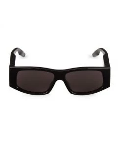 Balenciaga 56MM Rectangular LED Sunglasses