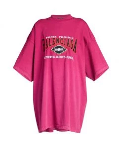 Balenciaga Oversized Short-Sleeve Logo T-Shirt
