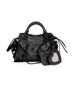 Balenciaga XS Neo Cagole Leather Satchel Sweet Pink