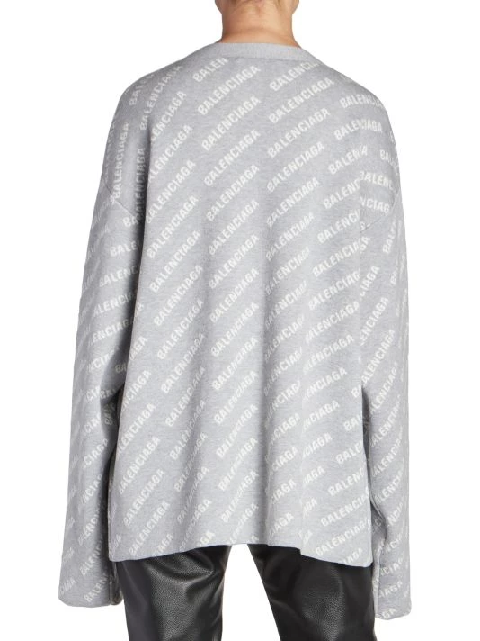 Balenciaga All-Over Logo Knit Cardigan - Image 5