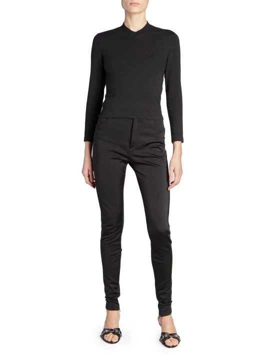 Balenciaga Logo Fitted V-Neck Top - Image 2