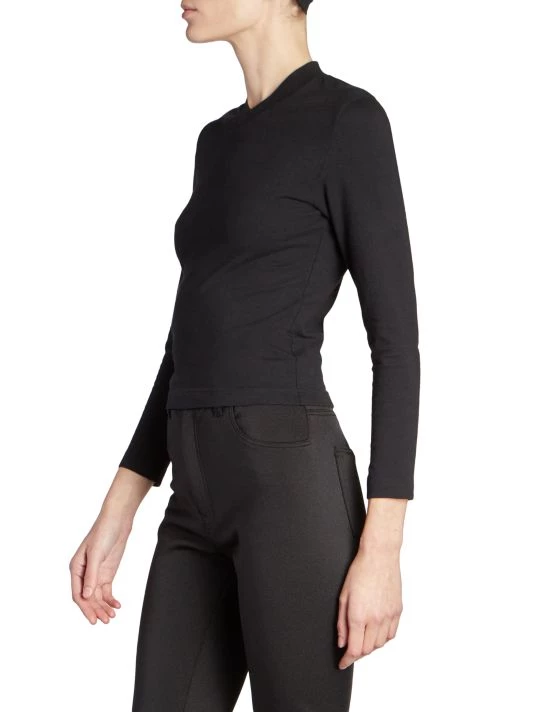 Balenciaga Logo Fitted V-Neck Top - Image 4