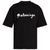 Balenciaga Script Logo T-Shirt For Men Black White