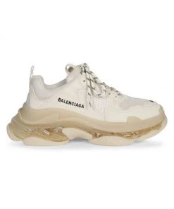 Balenciaga Triple S Clear Sole Sneakers Eggshell