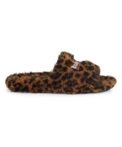 Balenciaga Cheetah-Print Furry Slides
