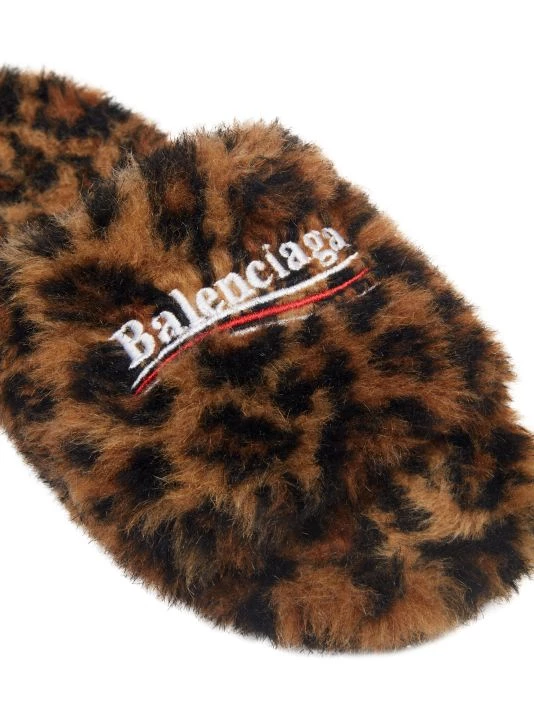Balenciaga Cheetah-Print Furry Slides - Image 6