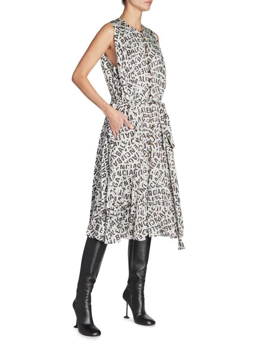 Balenciaga Logo Sleeveless Midi Dress - Image 4