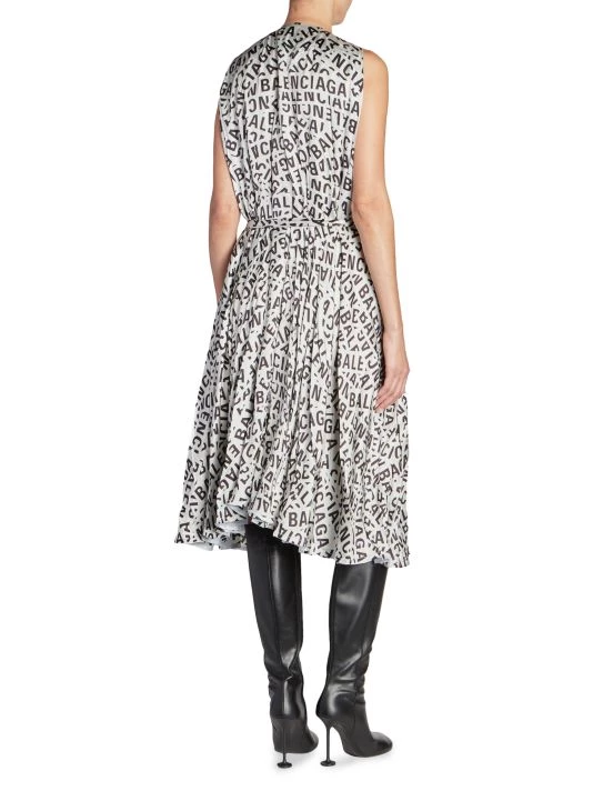 Balenciaga Logo Sleeveless Midi Dress - Image 5