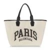 Balenciaga Large Paris Canvas Beach Tote Natural Black
