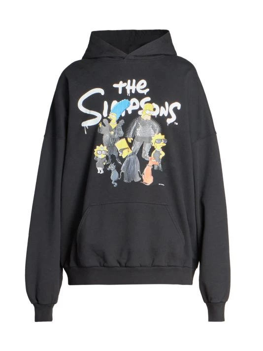 Balenciaga The Simpsons™ & © 20th Television Cotton Hoodie Sweatshirt Off White - Image 4